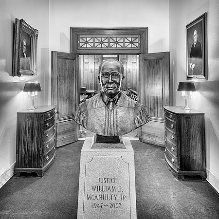 Justice McAnulty sculpture