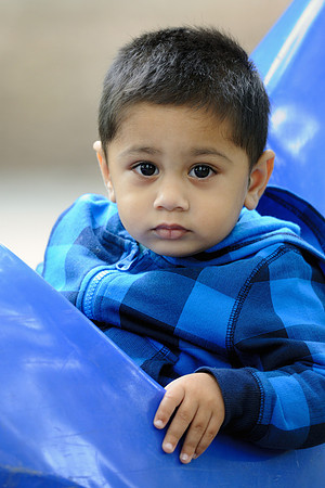 Boy in blue