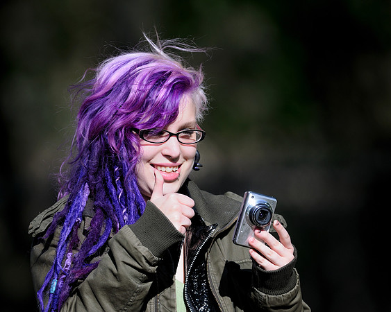 Purple photographer