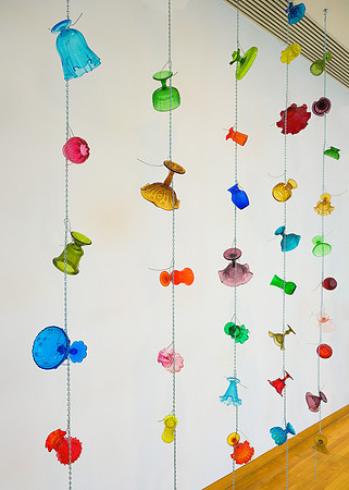 Hanging glass cups
