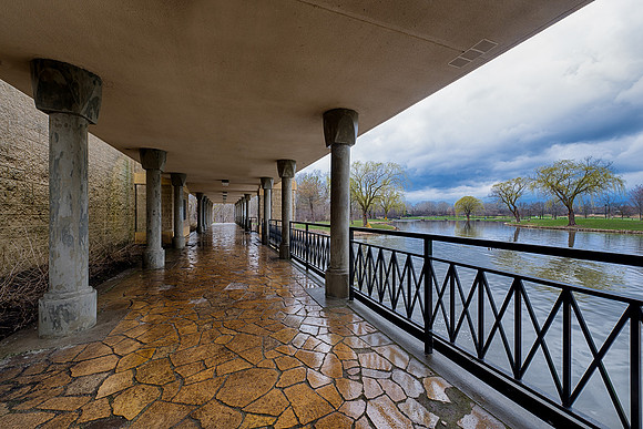 Cobblestone corridor