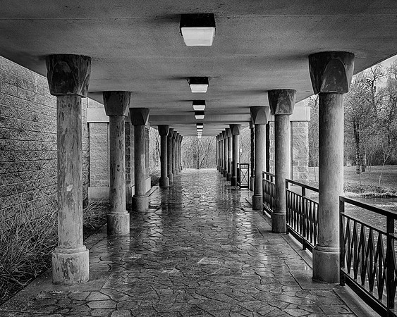 Cobblestone corridor