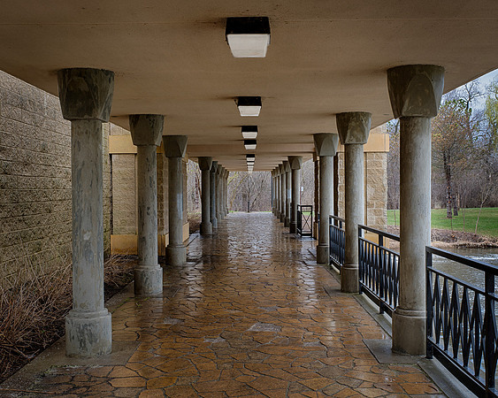 Cobblestone corridor