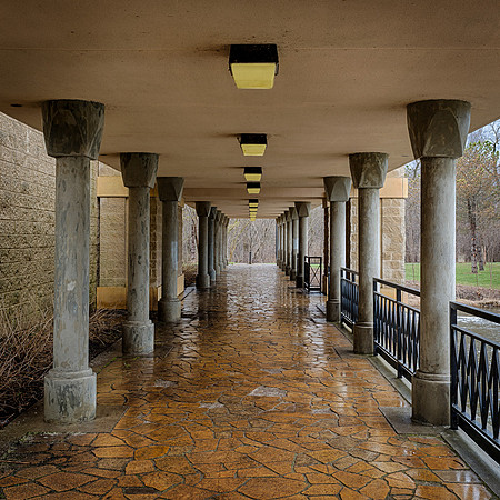 Cobblestone corridor