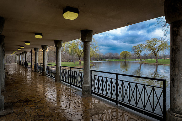 Cobblestone corridor