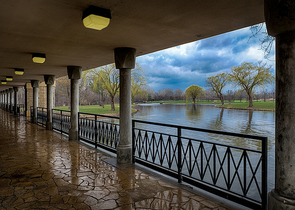 Cobblestone corridor