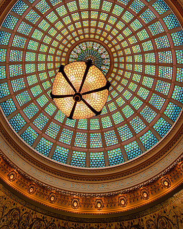 Tiffany glass dome ceiling
