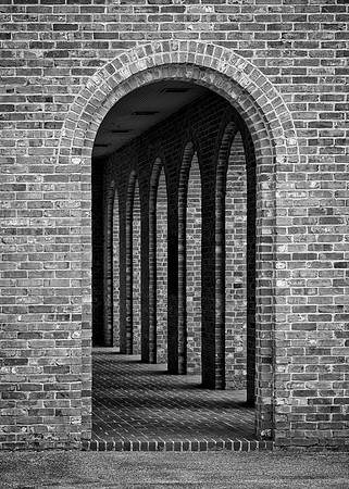 Arched Brick Corridor