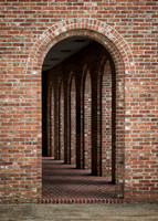 Arched Brick Corridor