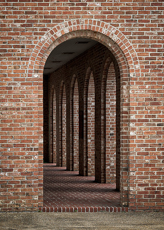 Arched Brick Corridor