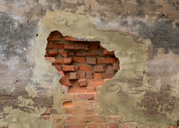 Partially Exposed Brick Wall