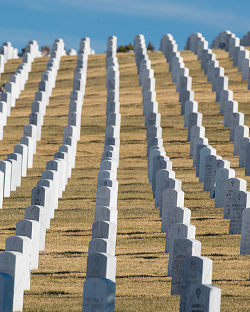Rows of tombstones