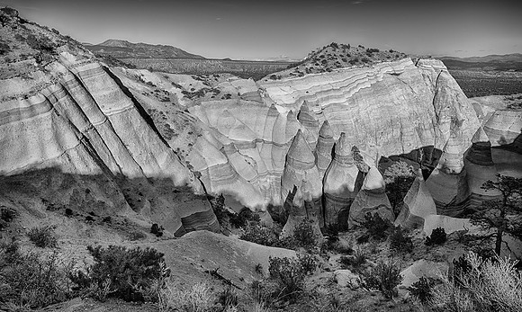 Tent Rocks (B&W version)