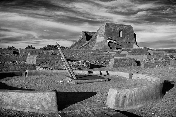 Pecos Pueblo Mission (B&W version)