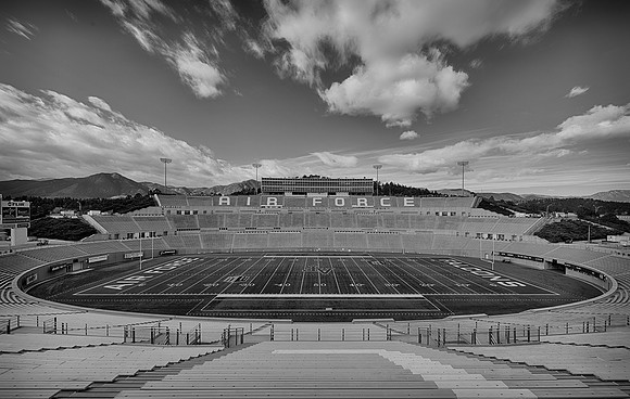 Falcon Stadium (B&W version)