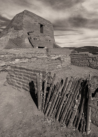 Pecos Pueblo Mission (B&W version)