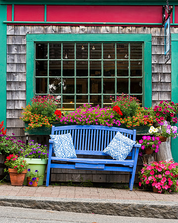 Purple bench