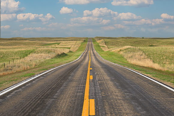 Highway through Sandhills