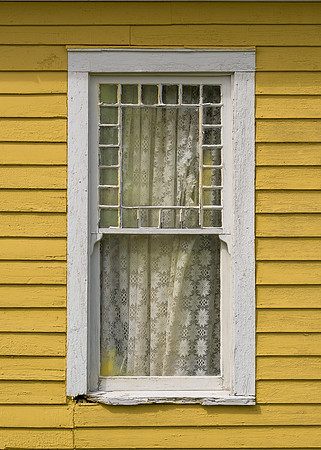 Window Frame on Yellow