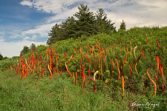 Cattails and Copper Birch Reeds sculpture