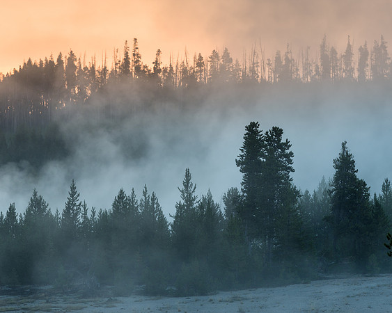 Smoky haze & geyser steam mix