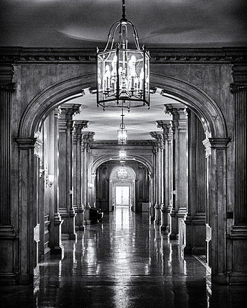 Union hallway (B&W version)