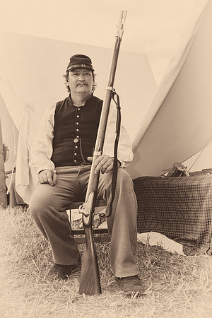 Soldier with rifle