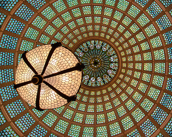 Tiffany glass dome ceiling