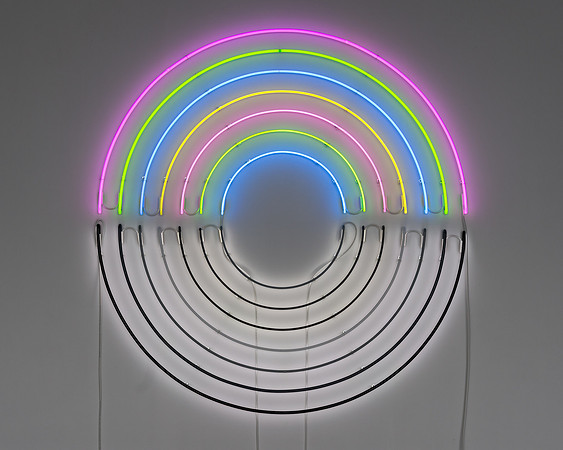 Neon half rainbow
