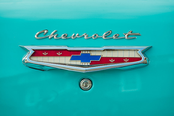 Chevrolet on turquoise
