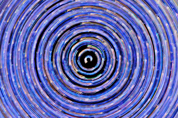 Spinning points of light abstract