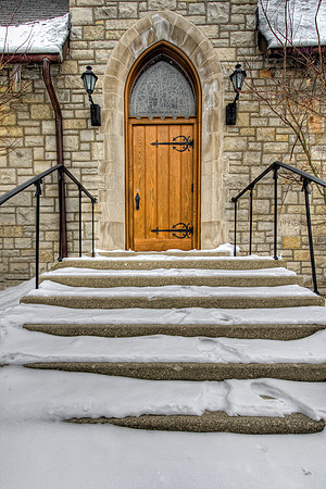 Snowy stairs