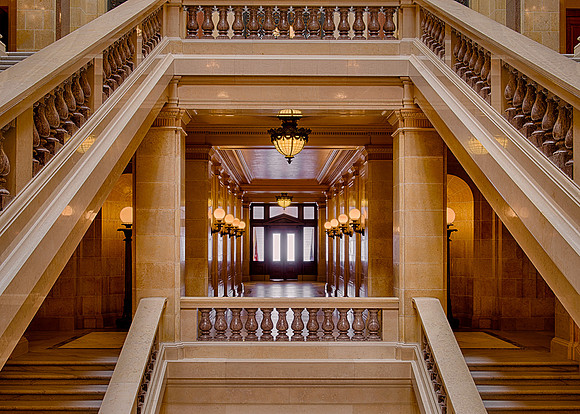 The framed hallway