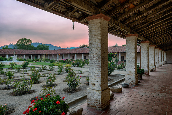 Courtyard sunset