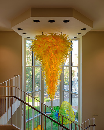 Yellow Neon Chandelier