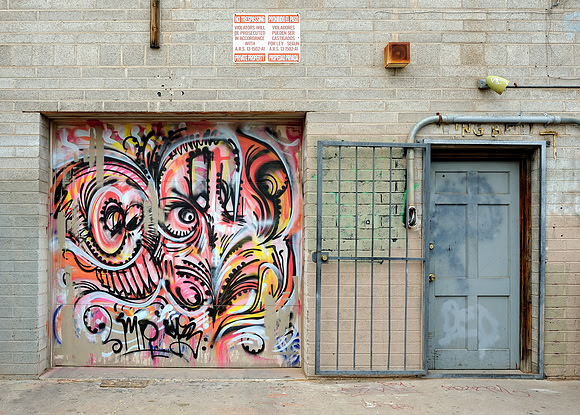 Painted garage door