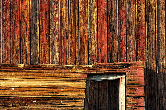 Fallen door by wall
