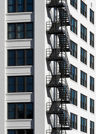 Fire escape stairs