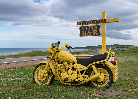 Yellow motorcycle