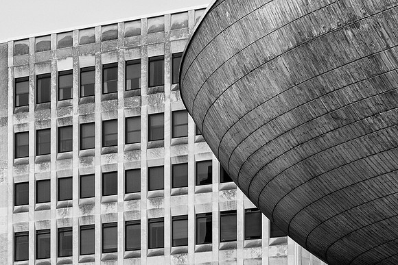The Egg against office building