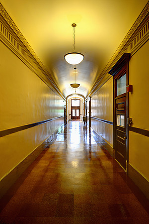 Golden hallway