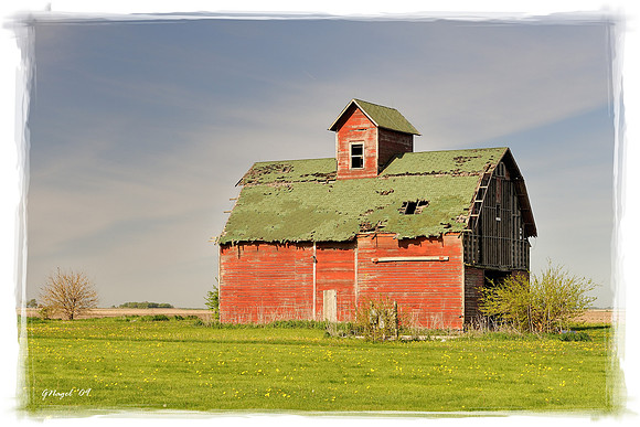 Old red barn