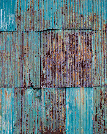 Green metal siding
