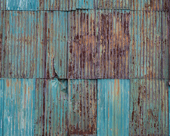 Green metal siding