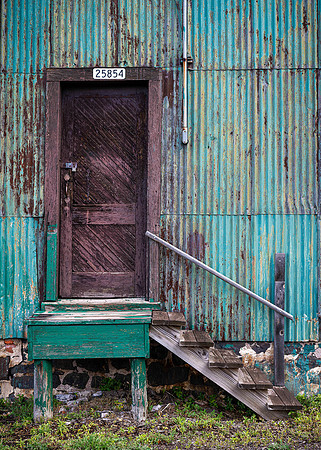 Green metal siding