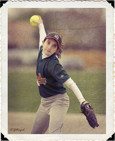 OYA girls' softball (vintage version)