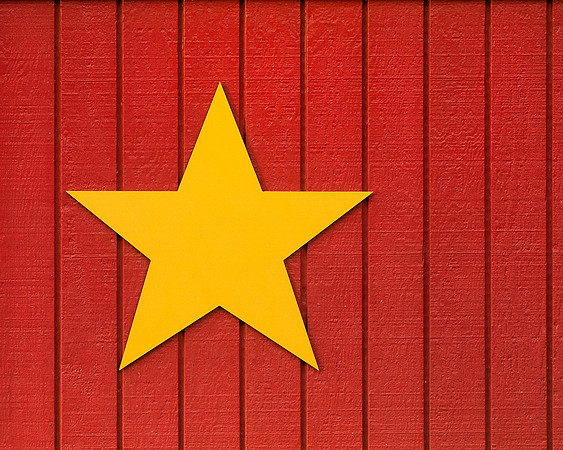 Star on fence
