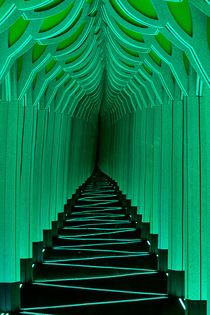 Green Neon Corridor