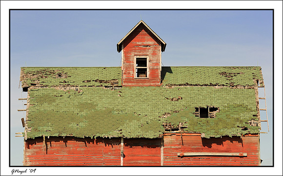 Battered roof
