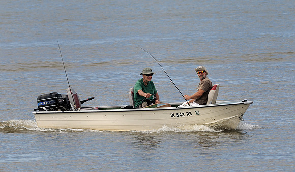 Fishing on Lake Michigan